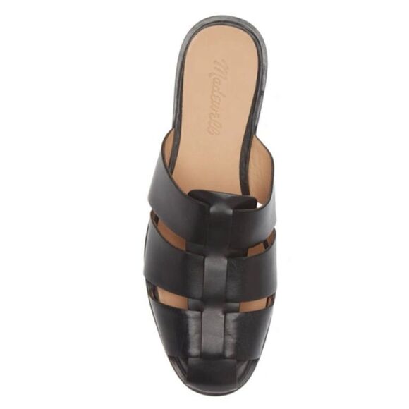 Madewell The Dixson Fisherman Mule in True Black Size 9/ excellent - Picture 3 of 9
